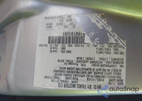 2009 Ford Focus Se из США, поврежденный, VIN 1FAHP32N59W184084